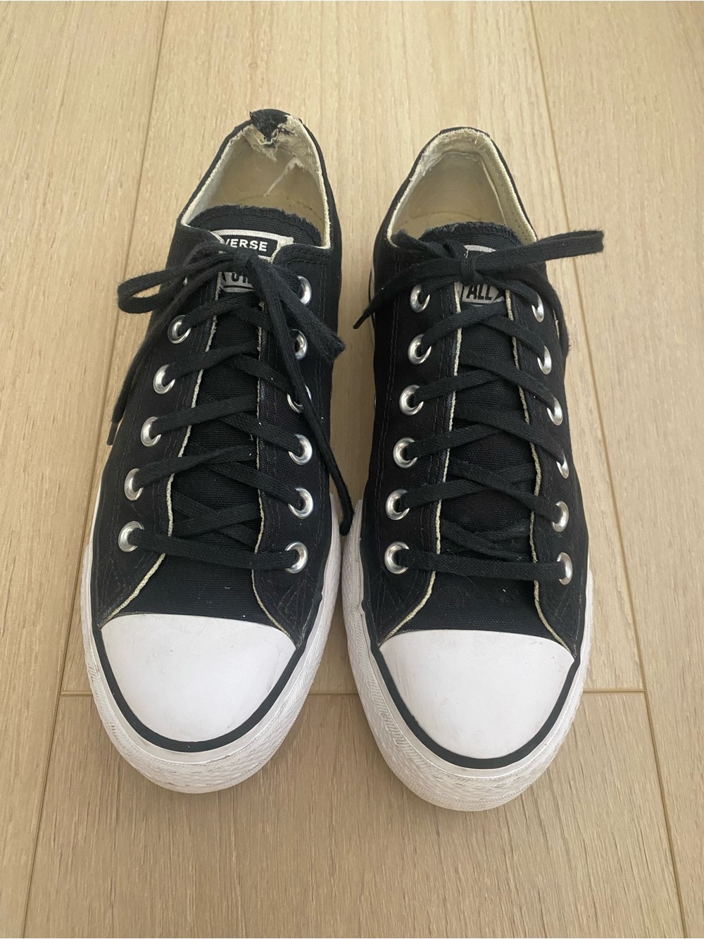 Converse Lift All Star Platform Sneaker Black Women’s 7.5 Runs Big - Picture 2 of 9